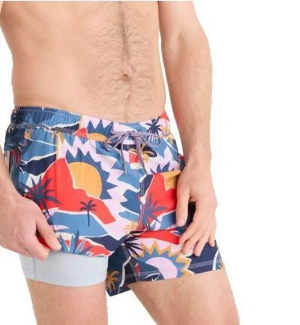 SAXX Oh Buoy 5” 2N1 BallPark Pouch Swim Trunks Dark Break of Dawn XL